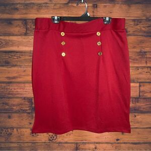 5 for $25🔥Rouge Collection Red Pencil Mini Skirt 3X